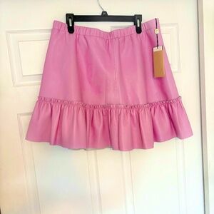 Pink Leather AS by DF Skirt New with Tags